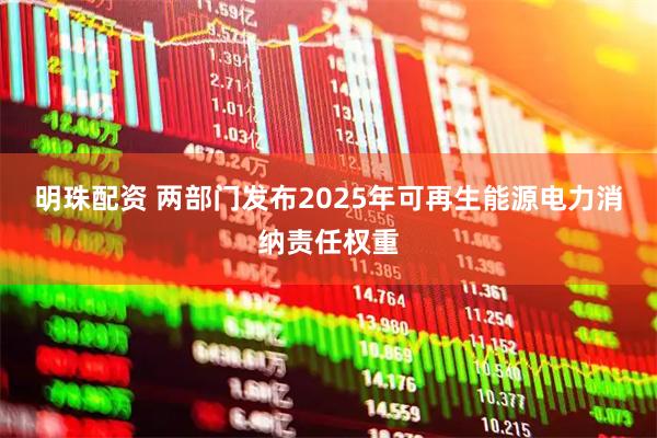 明珠配资 两部门发布2025年可再生能源电力消纳责任权重